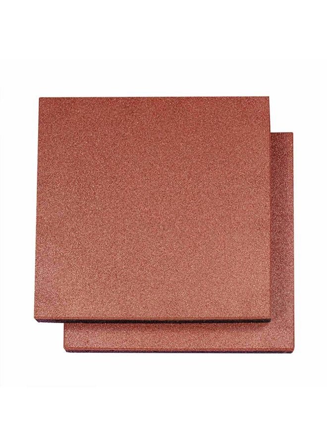 RevTime بلاط مطاطي خارجي سميك للغاية للتداخل سهل التركيب - 20" × 20" × 1 3/4"، 45 مم سميك لملعب الأطفال، صالة الألعاب الرياضية الخارجية، سطح الرياضة، منطقة اللعب الخلفية (عبوة من 2) أحمر - Image 4