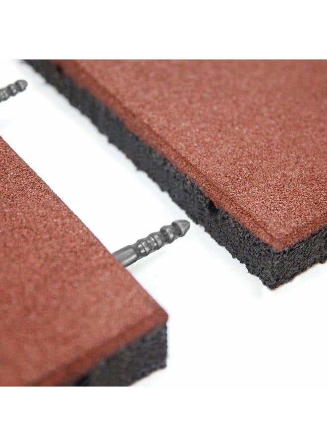 RevTime بلاط مطاطي خارجي سميك للغاية للتداخل سهل التركيب - 20" × 20" × 1 3/4"، 45 مم سميك لملعب الأطفال، صالة الألعاب الرياضية الخارجية، سطح الرياضة، منطقة اللعب الخلفية (عبوة من 2) أحمر - Image 3