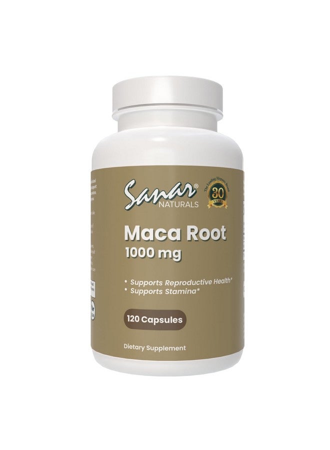Sanar Naturals Sanar Naturals Maca Root Supplement 1000mg - Supports Stamina Performance, Energy, and Mood - Maca Root Capsules for Women and Men, Non-GMO, Gluten-Free, 120 Capsules - Image 1