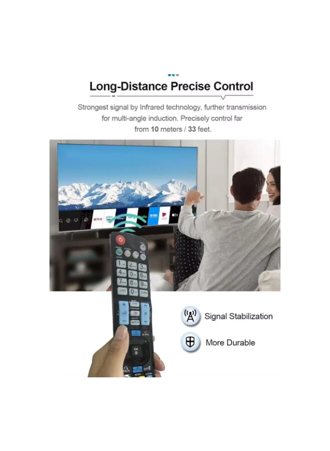 HUAYU RM-L930+3 Universal Smart TV Remote Control Compatible with All LG Smart TV LCD LED 3D - Image 2