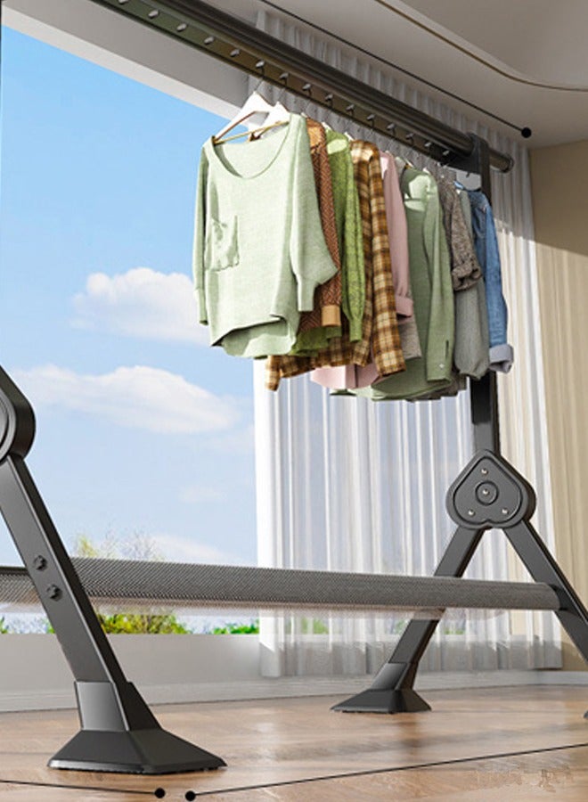 إن كي أكس حامل ملابس 2.36 متر، شبكة تجفيف تلسكوبية أحادية القطب، خضراء - Image 3