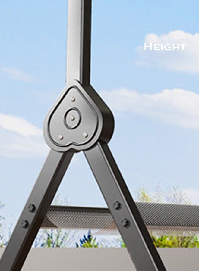 إن كي أكس حامل ملابس 2.36 متر، شبكة تجفيف تلسكوبية أحادية القطب، خضراء - Image 2