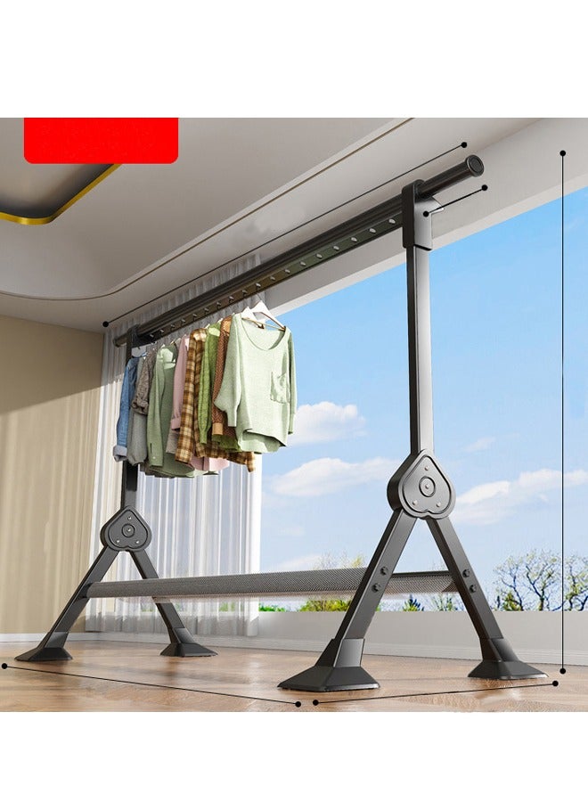 إن كي أكس حامل ملابس 2.36 متر، شبكة تجفيف تلسكوبية أحادية القطب، خضراء - Image 5