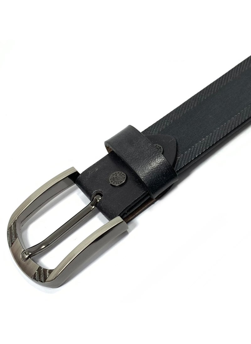 Classic Milano - Classic Milano Genuine Leather Belt Men - Semi-Casual Men's Belts & Party Wear Belt, Casual Outfits, Gifts - Black & Brown Men’s Leather Belt for Men - Image 1