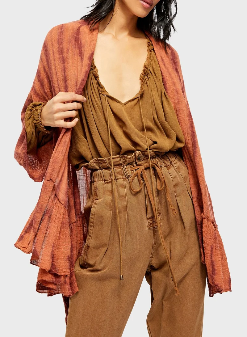 Free People Sasha Tie Dye Plunge Kimono