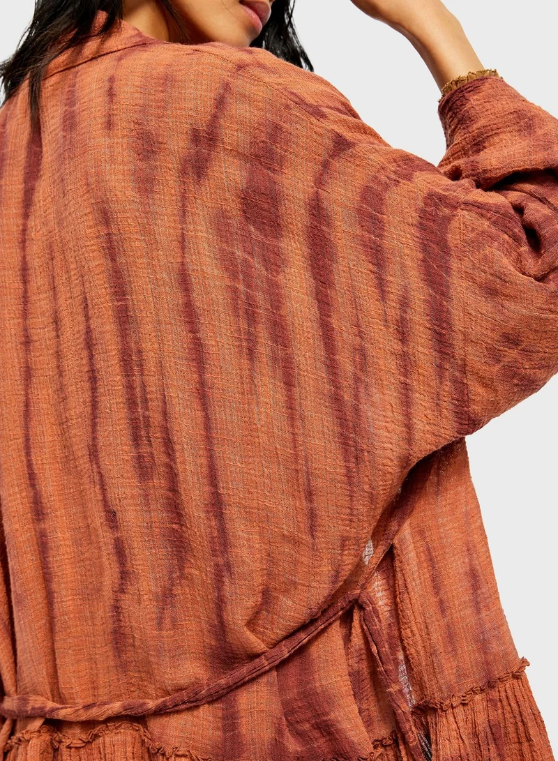 Free People Sasha Tie Dye Plunge Kimono