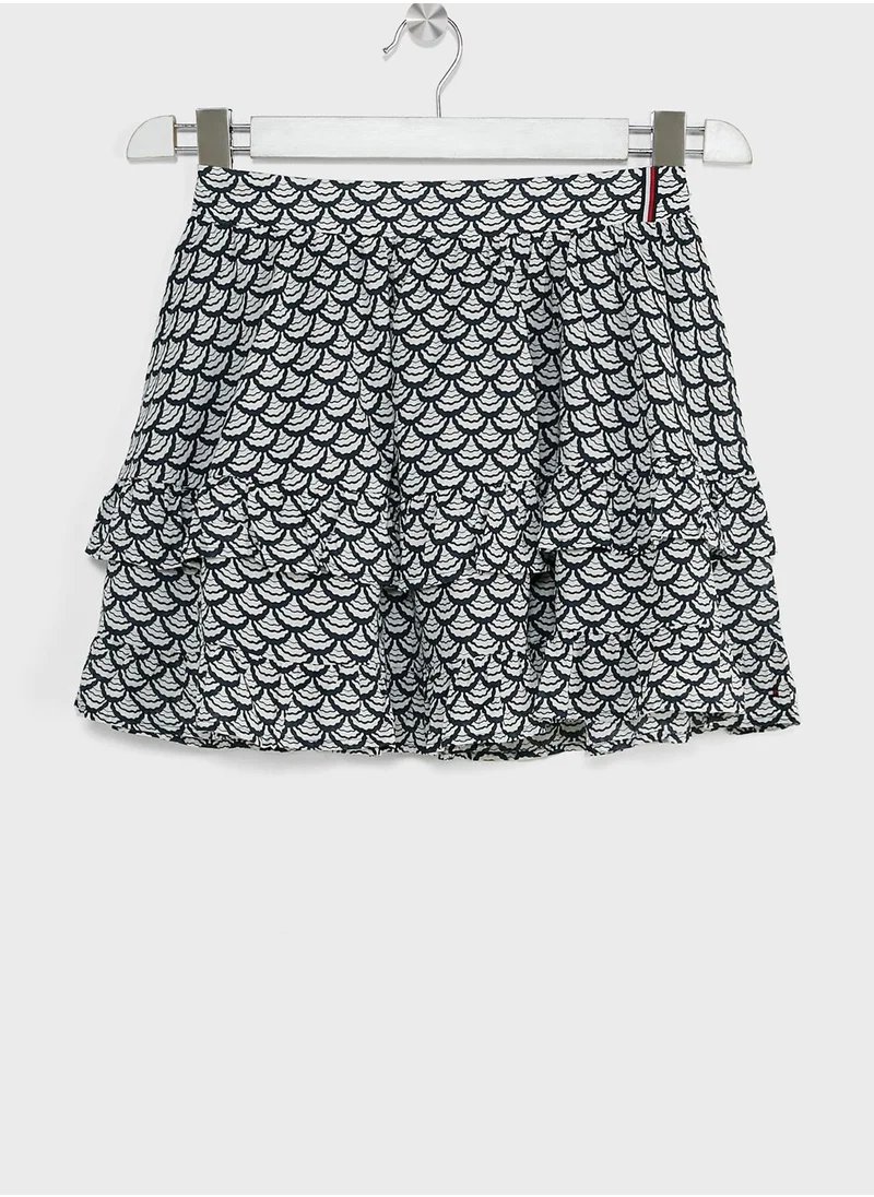 TOMMY HILFIGER Youth Printed Midi Skirt