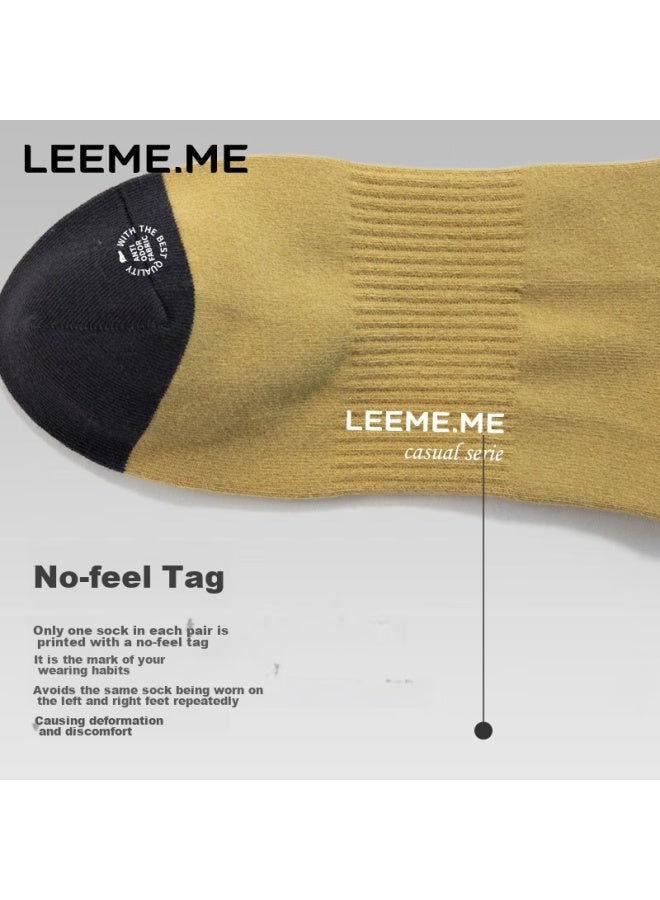 Leeme.me Li Mi Men's Socks, Spring And Summer Short Socks, Moisture-wicking Breathable Men's Socks, Contrasting Color Boat Socks, Cotton Socks, 4 Pairs - Image 4