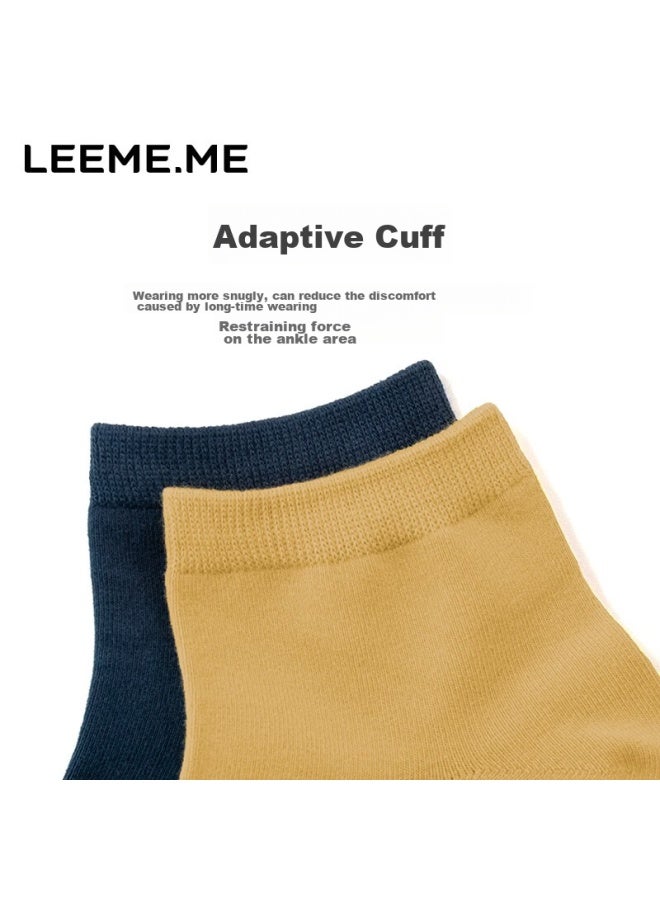 Leeme.me Li Mi Men's Socks, Spring And Summer Short Socks, Moisture-wicking Breathable Men's Socks, Contrasting Color Boat Socks, Cotton Socks, 4 Pairs - Image 5