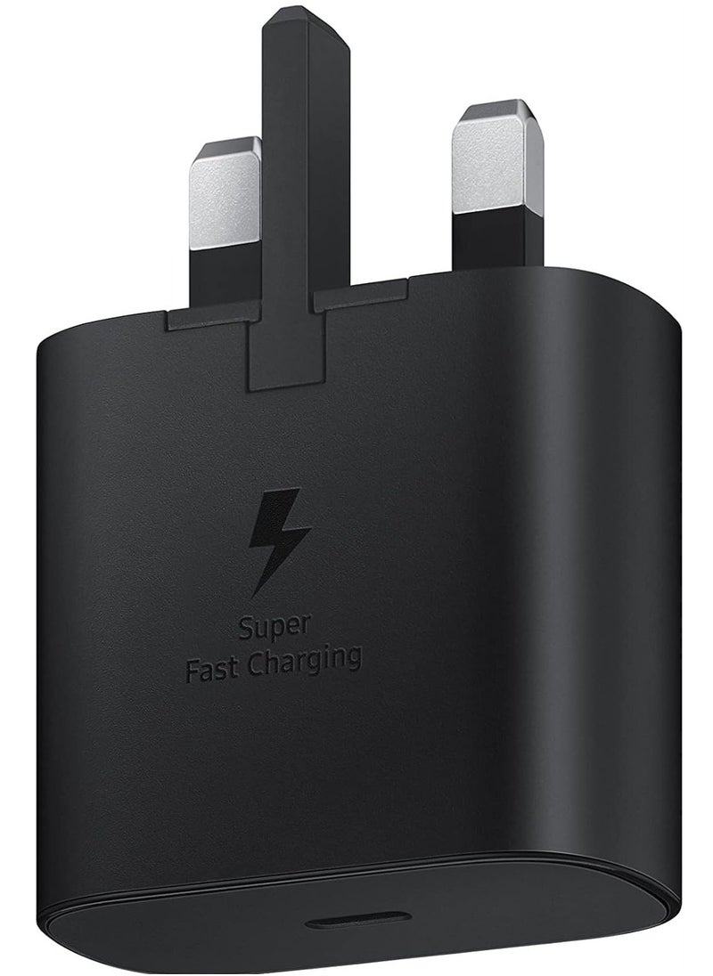 شاحن شحن فائق السرعة USB C بقوة 25 وات - متوافق مع S24 S23 S22 S21 S20 Ultra، S24+ S23+ S22+ S21+، A53، A15، A 55، A54 - محول طاقة من النوع C