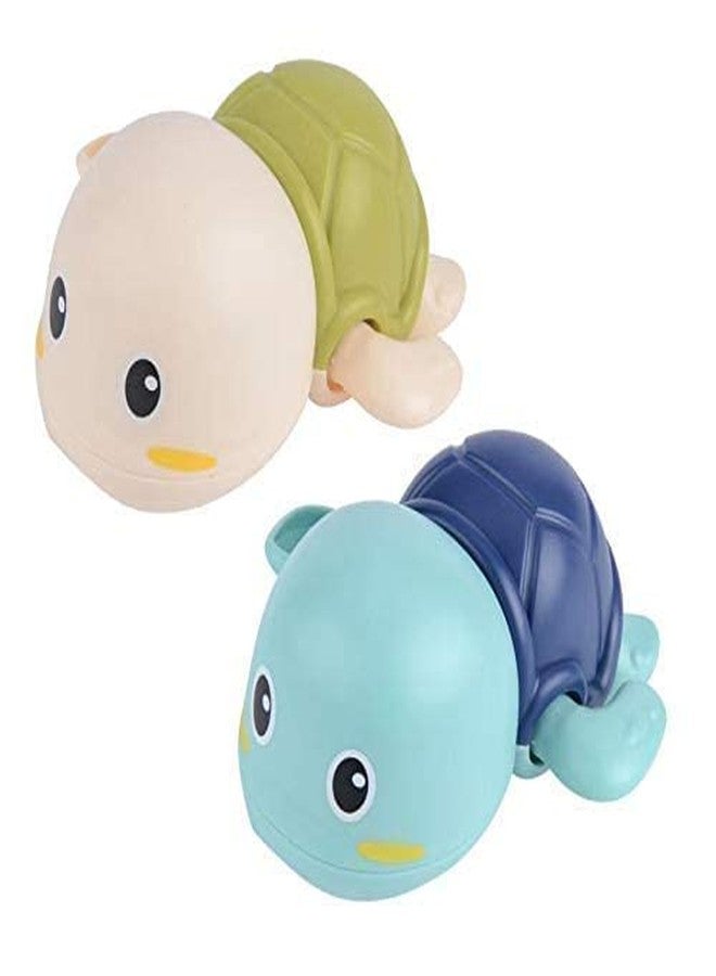 Quasar Water Wind Up Swimming Tortoise BathTube Toy Chu Chu Beach Pool Bathroom Made in Safe Non-Toxic Rattle for Children Toddler Infant Products Born Baby First Toys Pack of 3 - Multicolor - Image 3