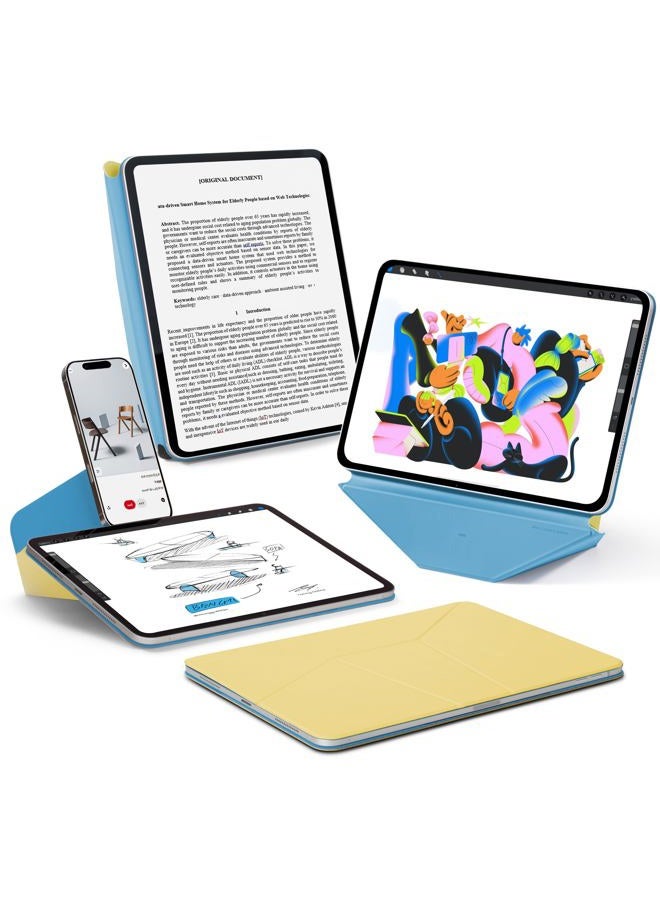 MOFT Dynamic Folio Case for iPad Air 13-inch (M3 2025 / M2 2024),Silm Magnetic Stand Case with 20+ Viewing Angles, Auto Wake/Sleep,Ultra Thin, Panna Cotta x Faded Jeans - Image 1