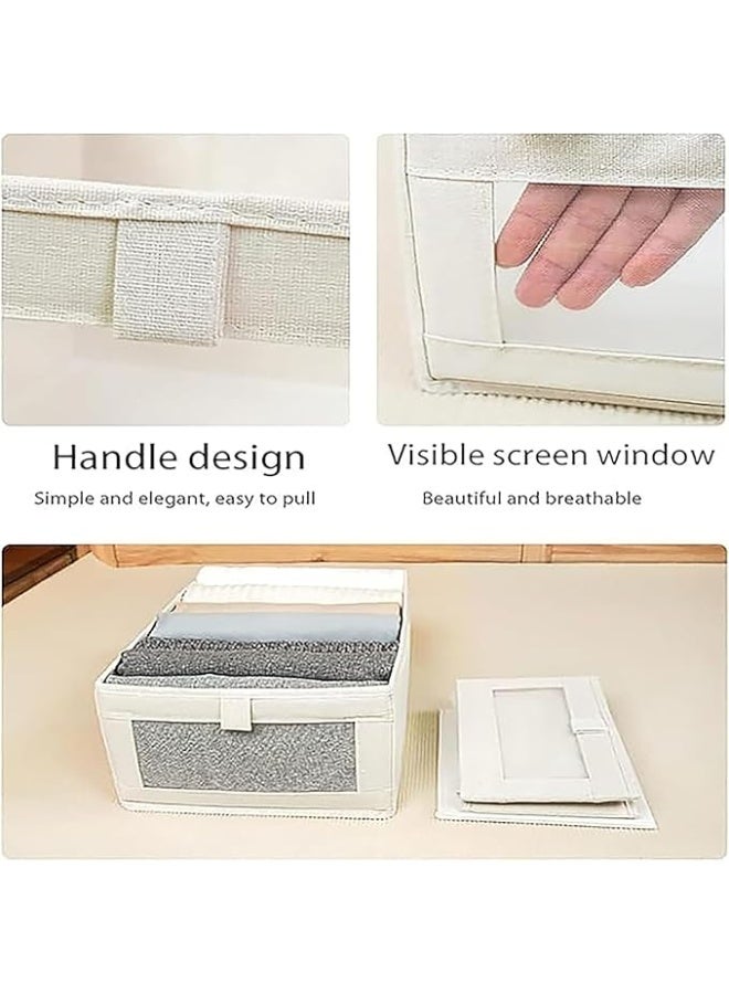 Wardrobe Clothes Organizer,6 Pack Drawer Organizers and Storage Clothes Storage Box Visible Drawer Organizers Foldable Closet Organizer Bins Storage Containers Organizing Clothing Jeans Toys - Image 5