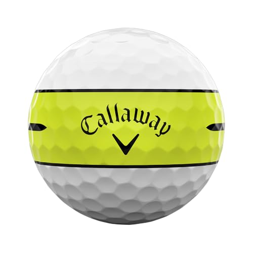 Callaway Golf Chrome Tour X 360 Stripe Golf Ball Yellow - Image 3