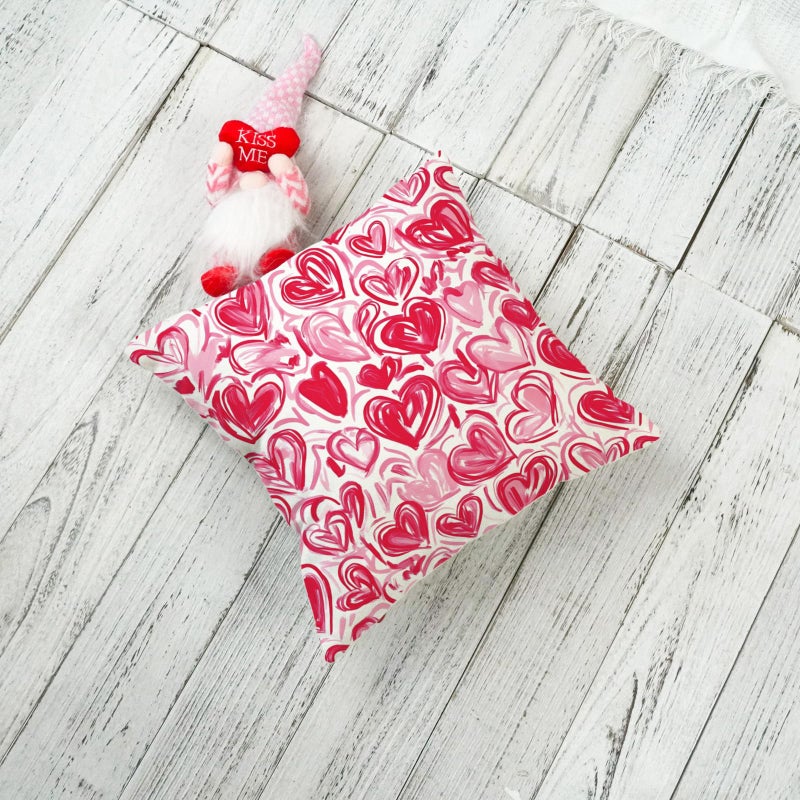 ONWAY Valentineâ€™s Day Throw Pillow Covers Set of 2 Valentines Watercolor Heart Pattern Decorative Cushion Cases for Couch Sofa Bed Romantic Farmhouse Home Decor - Image 4
