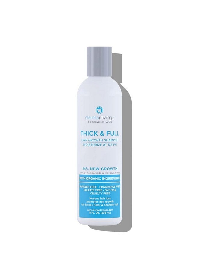 dermachange Hair Growth Shampoo for Thinning Hair and Hair Loss - Volumizing and Thickening Sulfate-Free Formula for Men and Women - Enhances Shine and Body for Color-Treated Hair with Aloe Vera (8oz) - Image 1