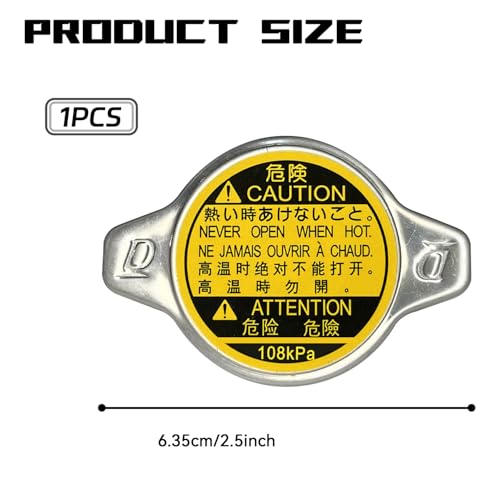 SWQS Radiator Cap 16401-20353 16401-31650 Replacement for Toyota 4Runner, Camry, Corolla, Highlander, Tundra, Tacoma, Prius, Lexus GS300 RX330 Stainless Steel Radiator Cover Accessories - Image 2
