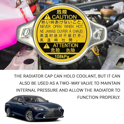 SWQS Radiator Cap 16401-20353 16401-31650 Replacement for Toyota 4Runner, Camry, Corolla, Highlander, Tundra, Tacoma, Prius, Lexus GS300 RX330 Stainless Steel Radiator Cover Accessories - Image 4