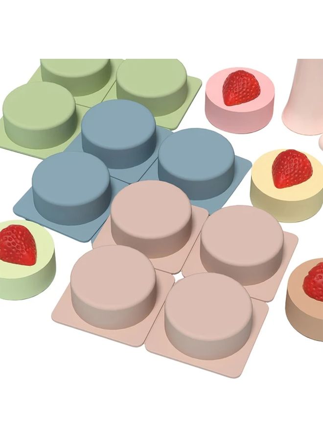 Blue 4 In 1 Round Layered Cake Pan Set Non Stick Microwave Oven Safe - Image 3