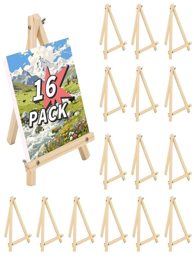 WSICSE 16 Pack 9 Inch Easel for Painting, Wooden Easel Stand for Sign Table Top Small Art Easel for Artists and Students - Image 1