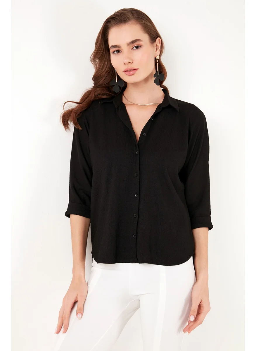 Lela Long Back Three Quarter Sleeve Shirt Women's Shirt 5865596