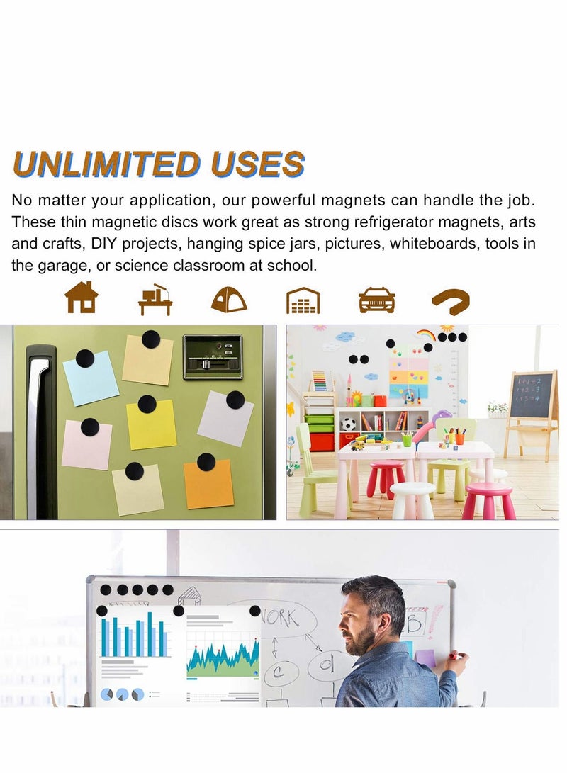 SYOSI Super Strong Neodymium Disc Magnets with Epoxy Coating, Powerful Permanent Rare Earth 1.26 inch x 1/8 inch, Pack of 6 - Image 2