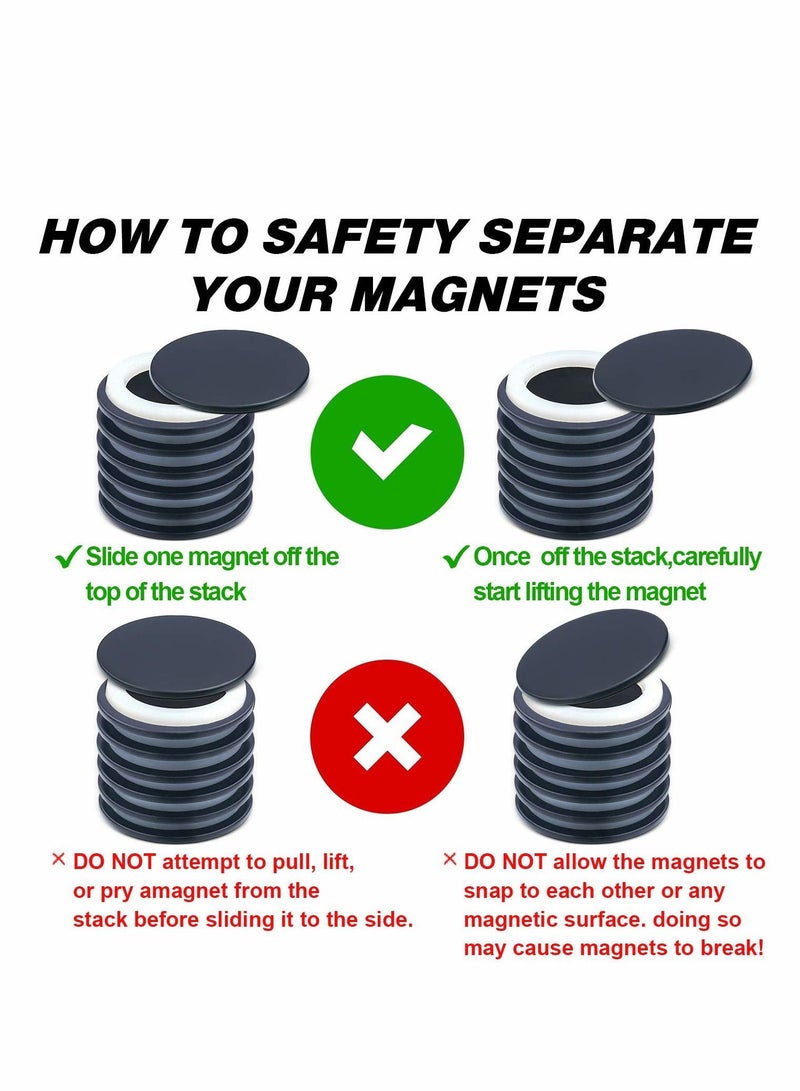 SYOSI Super Strong Neodymium Disc Magnets with Epoxy Coating, Powerful Permanent Rare Earth 1.26 inch x 1/8 inch, Pack of 6 - Image 5