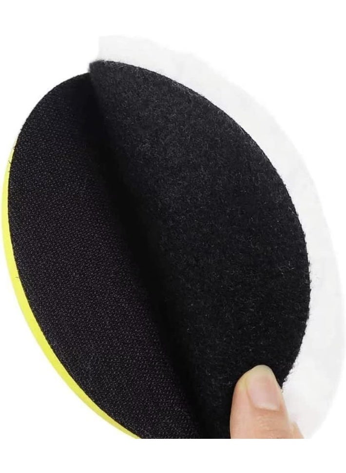 6 Pcs 6 Inch Wool Polishing Buffing Pad Polishing Buffing Wheel for Drill Buffer Attachment with M14 Drill Adapter - Image 4