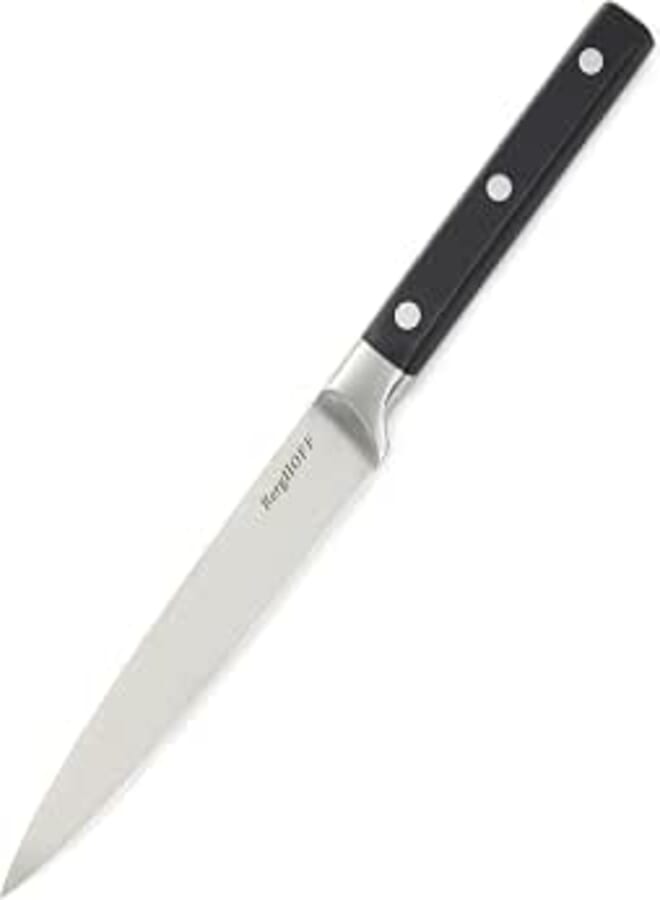 DINA Gene Utility Knife 12.5 cm Stainless Steel Multi Use Kitchen Knife for Daily Cutting Tasks with Durable Blade and Ergonomic Handle