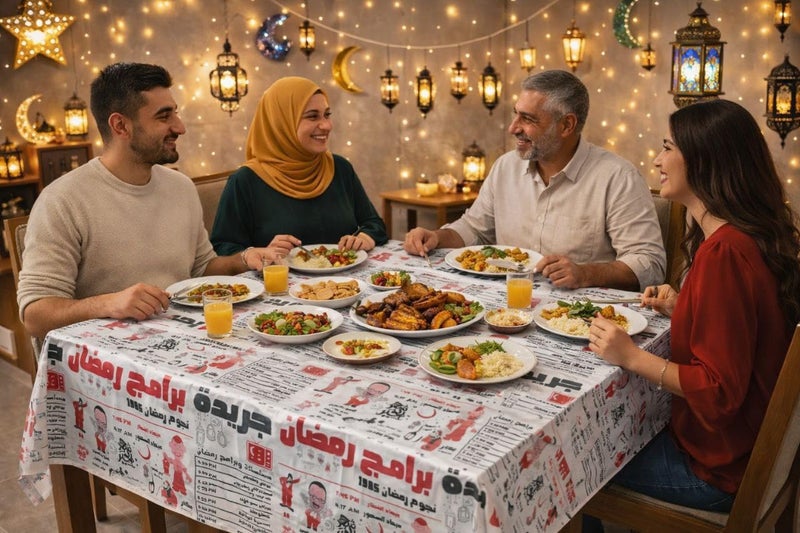 Table Roll – Disposable Plastic Tablecloth with Newspaper Print, Easy to Cut and Install, Perfect for Dining, Parties, and Festive Gatherings (One pack) - Image 3
