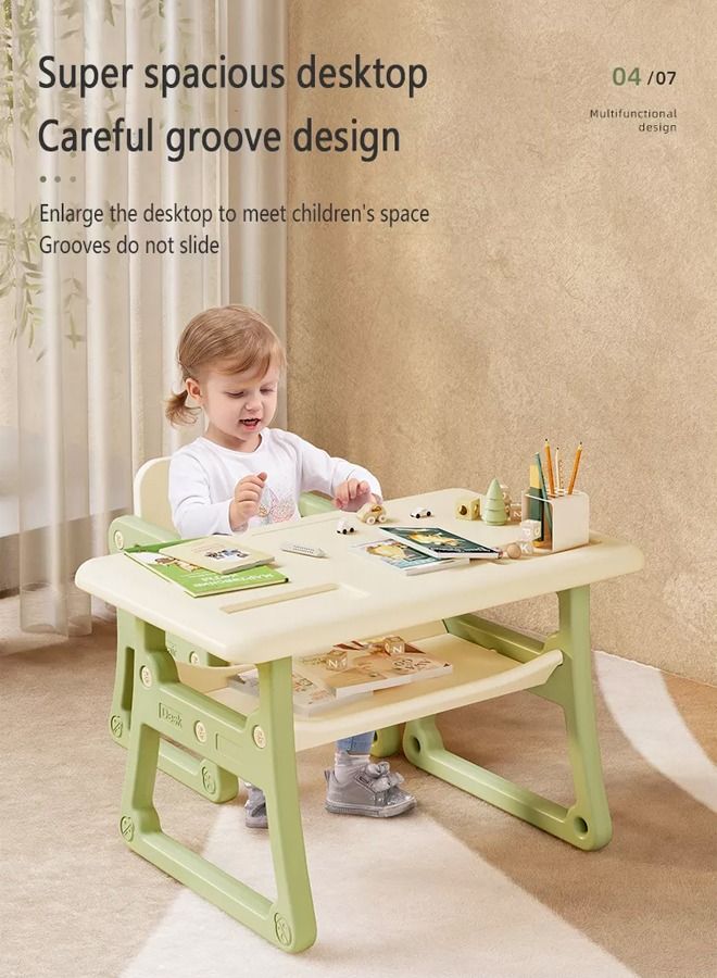 XIANGYU Kids Dining Table And Chair Set With Storage Drawer Study Desk For Daycare - Image 5