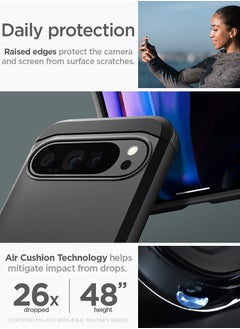 Spigen غطاء حماية Tough Armor لهاتف Google Pixel 9 Pro XL مع إسفنج شديد التحمل - أسود  - Image 4