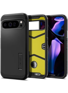 Spigen غطاء حماية Tough Armor لهاتف Google Pixel 9 Pro XL مع إسفنج شديد التحمل - أسود  - Image 1