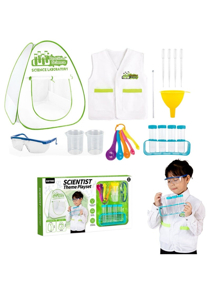 Home Smart Home Smart Toy Scientist Lab Tent with Lab Kit for Boys and Girls Science Laboratory Tent, Lab coat with other Accessories of Lab Equipment's  - Image 1