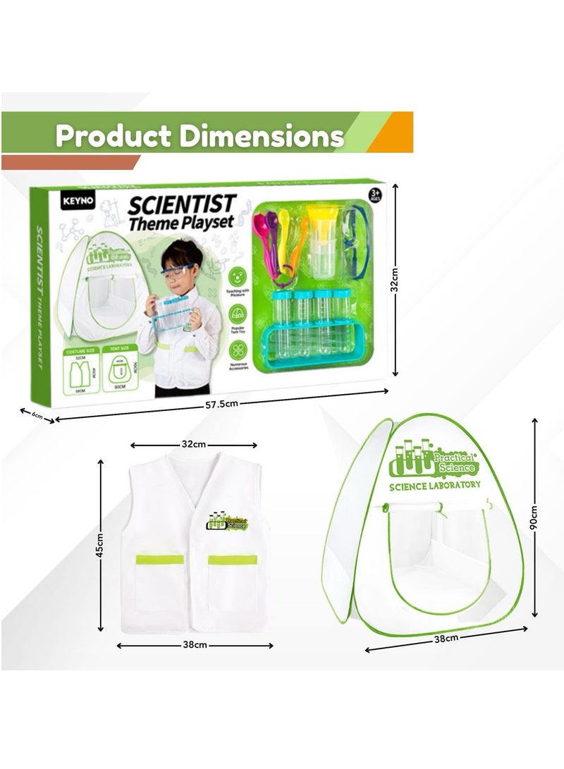 Home Smart Home Smart Toy Scientist Lab Tent with Lab Kit for Boys and Girls Science Laboratory Tent, Lab coat with other Accessories of Lab Equipment's  - Image 2