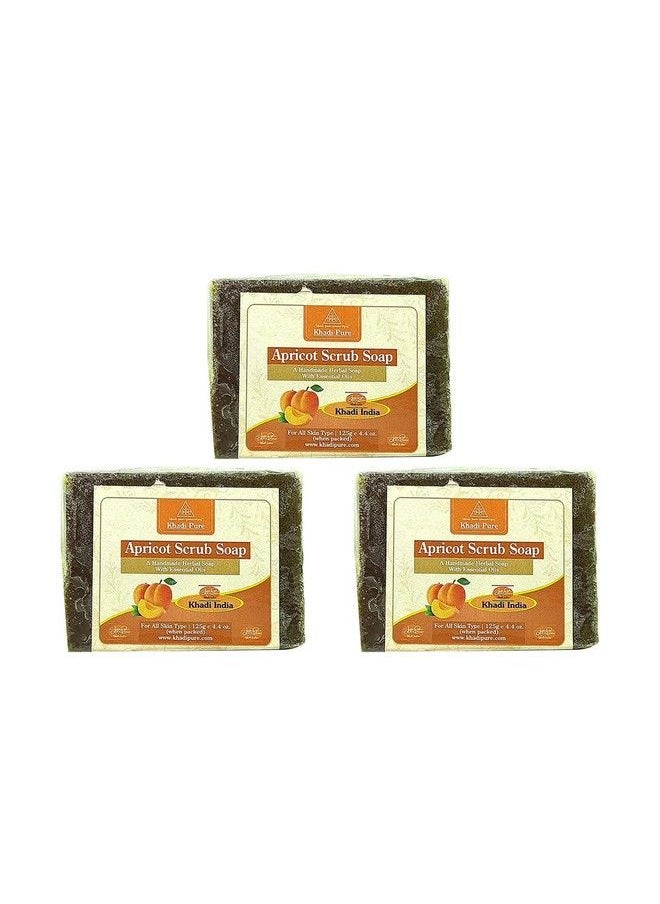 Khadi Pure - Herbal Apricot Scrub Soap 125 G (Pack Of 3) - Image 1