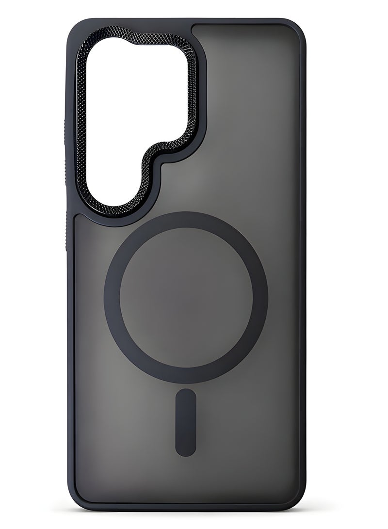 جراب مغناطيسي مقاوم للصدمات لهاتف Samsung Galaxy S26 Ultra مع إطار معدني للكاميرا - غطاء مغناطيسي أنيق غير لامع للرجال والنساء والشباب ويدعم الماج سيف والشحن اللاسلكي - مضاد لبصمات الأصابع، وحماية للكاميرا، ومقاوم للسقوط (أسود) - Image 5