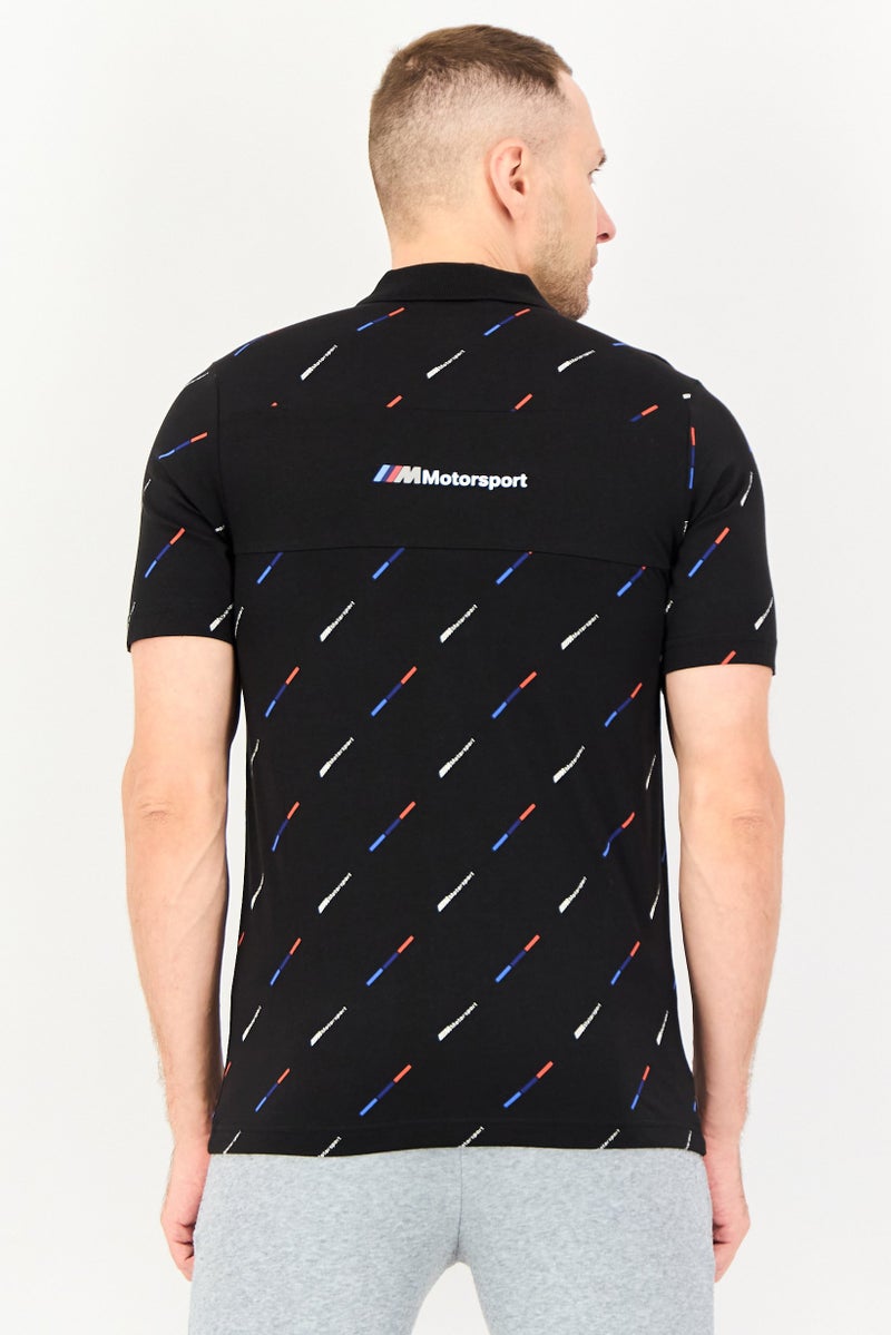 Puma x BMW Motorsport Men Sportswear Fit Short Sleeve Outdoor Polo Shirt, Black - Image 2