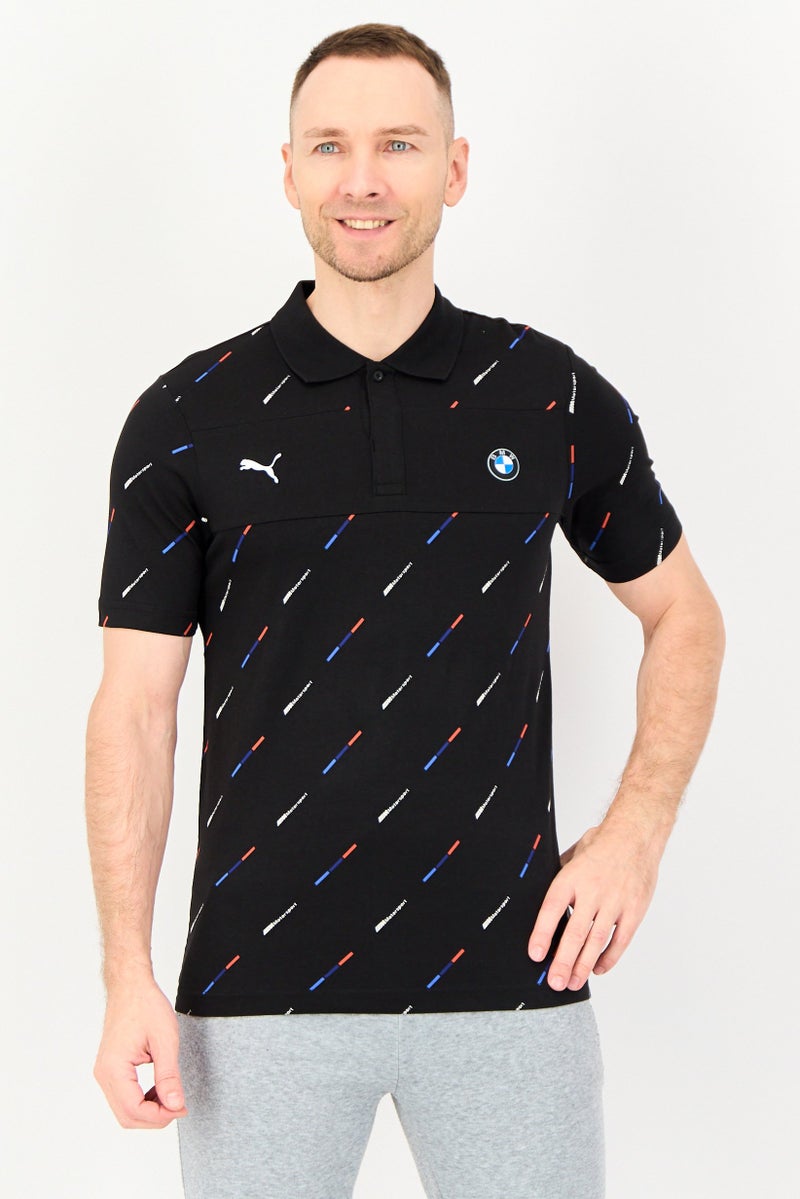 Puma x BMW Motorsport Men Sportswear Fit Short Sleeve Outdoor Polo Shirt, Black - Image 1