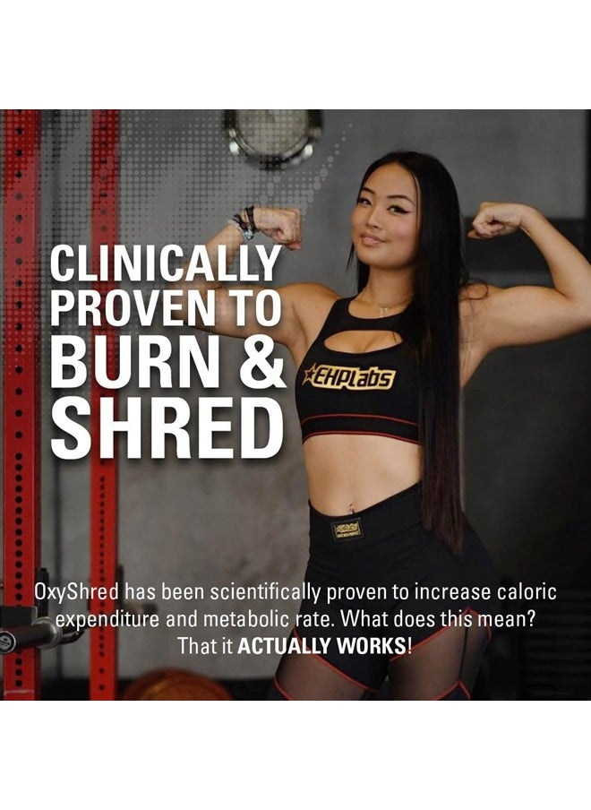 EHP Labs OxyShred Pre Workout Powder & Shredding Supplement - Preworkout Powder with L Glutamine & Acetyl L Carnitine, Energy Boost Drink - Wild Melon, 60 Servings  - Image 5