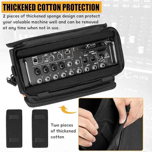 ITHWIU Padded Mixer Carry Bag Fits Behringer X-AIR Series Mixers（ XR12，XR16，XR18）, L 14.6" x W 7.5" x H 6.7" Black - Image 2
