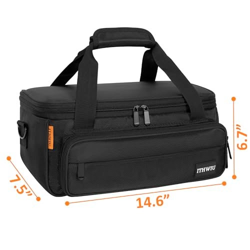 ITHWIU Padded Mixer Carry Bag Fits Behringer X-AIR Series Mixers（ XR12，XR16，XR18）, L 14.6" x W 7.5" x H 6.7" Black - Image 5