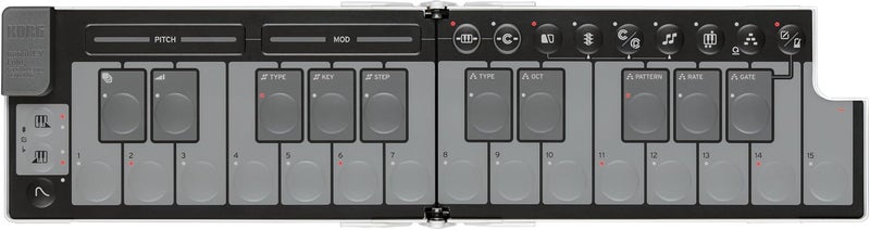 Korg nanoKEY Fold - Foldable 25 Keys MIDI Keyboard Controller with USB-C and TRS-MIDI - White - Image 2