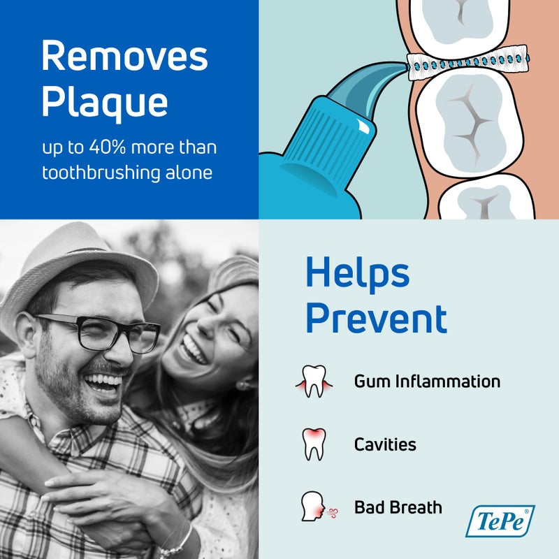 TePe Interdental Brush Original, Soft Dental Brush for Teeth Cleaning, Pack of 20, 0.8 mm, Large Gaps, Green, Size 5 - Image 2