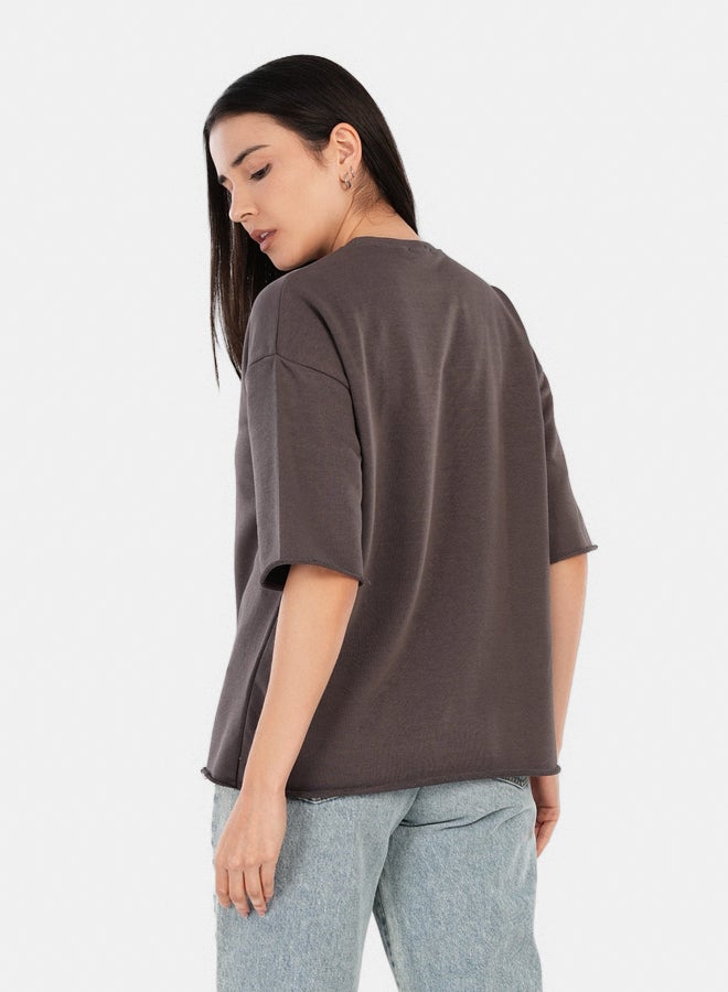 Carina Ribbed Crew Neck T-Shirt - Image 3