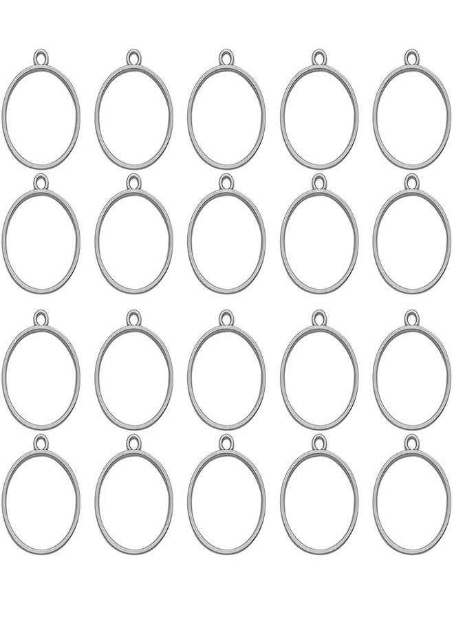 Excellentcrafts Round Open Back Bezel pendent Frame for Resin Jewellery (sliver, 25mm) - Image 2