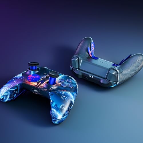 ZAPOLEX 14-in-1 Controller Accessories Kit Compatible with Xbox Elite Series 2, 6 Premium Metal Thumbsticks, Swap Joysticks, 4 Interchangeable Paddles, 2 D-Pads, 1 Tool & 1 Storage Bag (Blue+Red) - Image 4