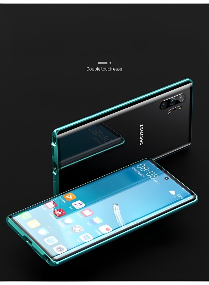 REOCLE Magnetic Case for Samsung Galaxy S23 Ultra with Safety Lock Magnetic Tempered Glass Double-Sided Phone Case Anti-Scratch Support Wireless Charger Clear Magnetic Case for Galaxy S23 22 21 Ultra Plus - Image 3