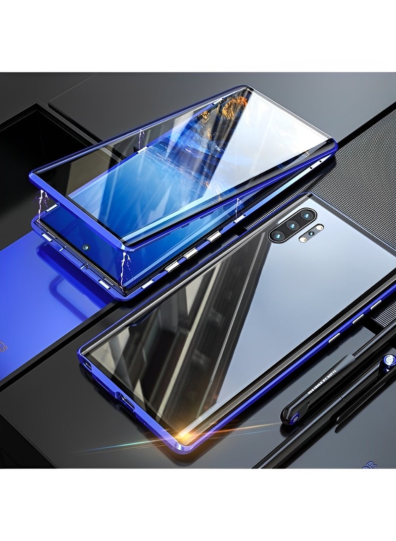 REOCLE Magnetic Case for Samsung Galaxy S23 Ultra with Safety Lock Magnetic Tempered Glass Double-Sided Phone Case Anti-Scratch Support Wireless Charger Clear Magnetic Case for Galaxy S23 22 21 Ultra Plus - Image 2