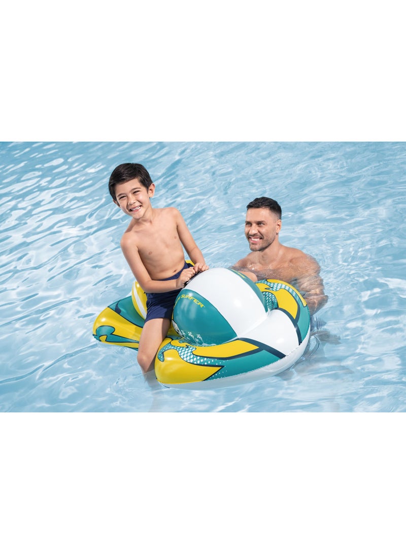 بست واي عوامة أطفال قابلة للنفخ من بيستواي (Bestway) موديل Sea Surfer، مقاس 117×77 سم | قابلة للركوب | عوامة للمسبح | لعبة مائية صيفية | لعبة للمسبح والشاطئ - Image 3